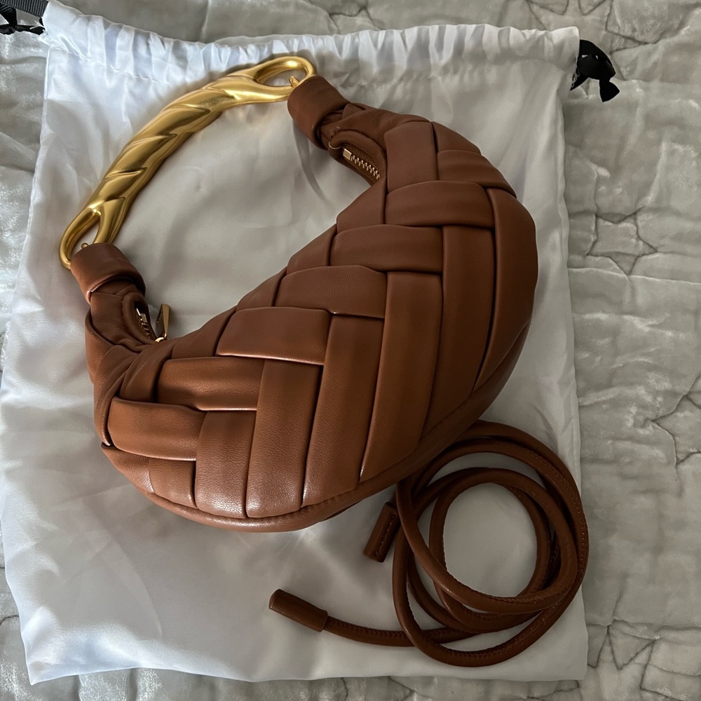 JW Pei Orla Weave Handbag brown.